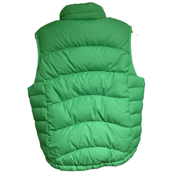 LL BEAN 0BDC9 Green Reversible Goose Down Puffer Vest - Picture 7 of 11